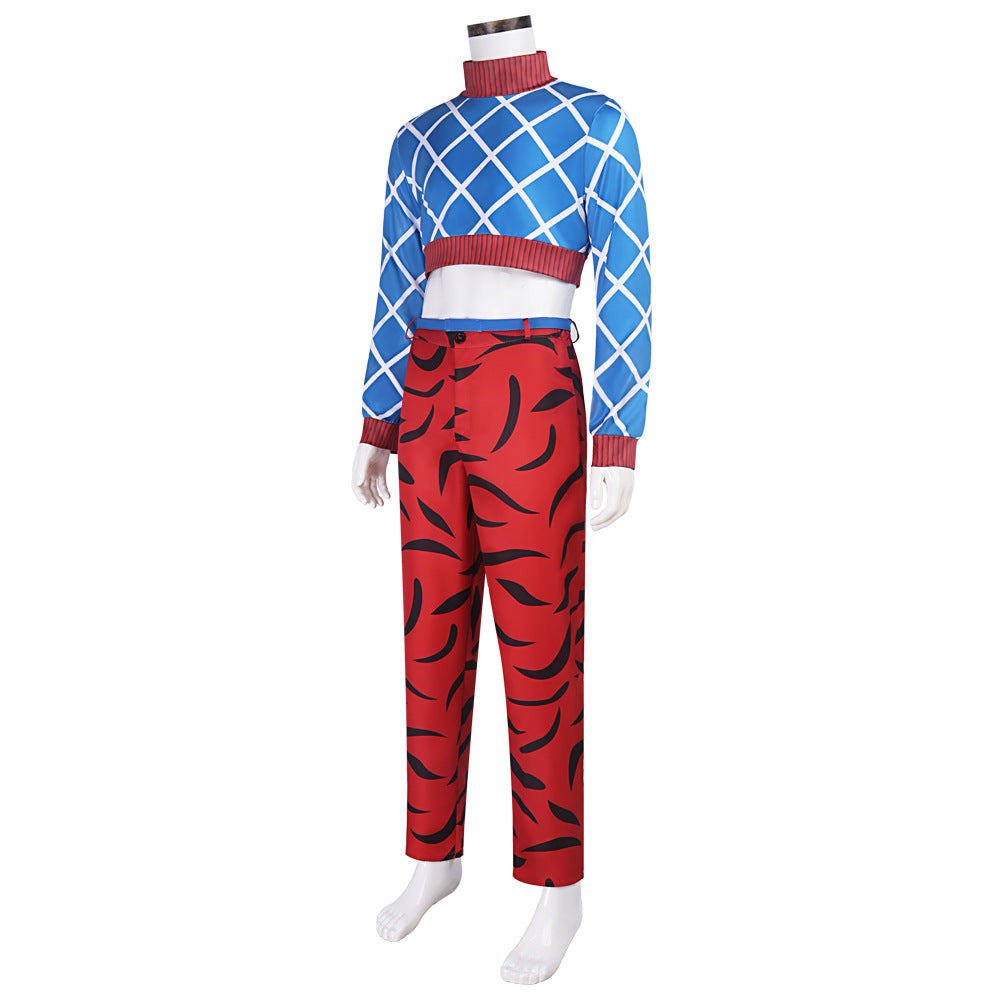 JOJO Guido Mista Costume+Boots Whole Set Halloween Costume Outfit