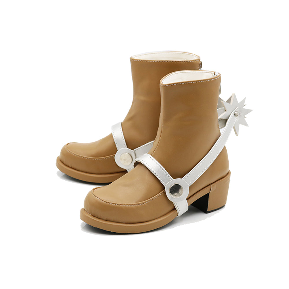 JOJO Gyro Zeppeli Costume Shoes Brown Cosplay Boots