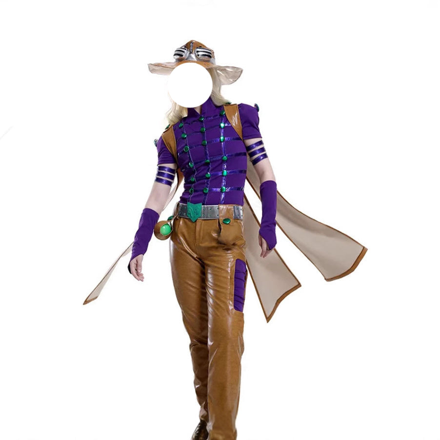 JOJO Gyro Zeppeli Costume With Hat Full Set Halloween Costume Outfit