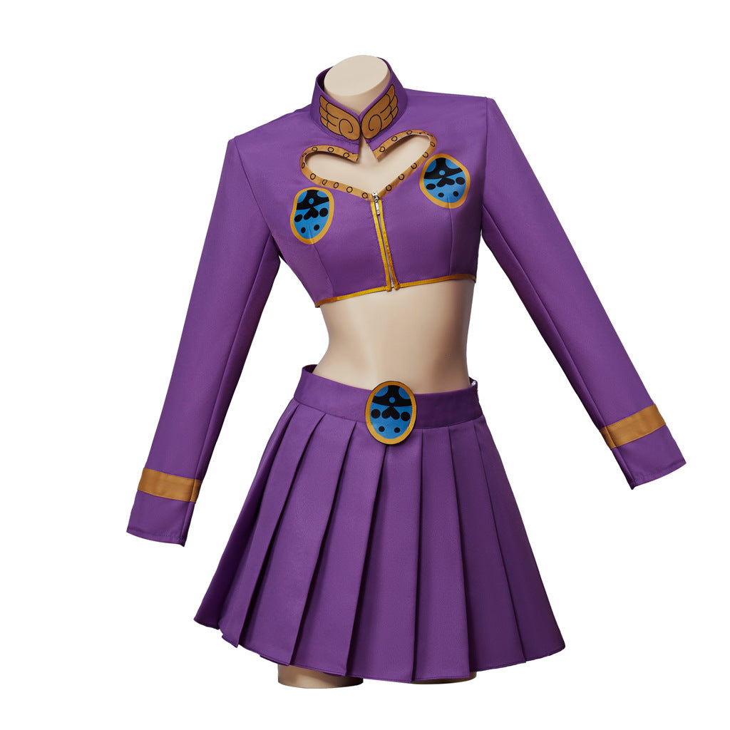 JOJO Yoshikage Kira Female Version Dress Costume Halloween Cosplay Outfit