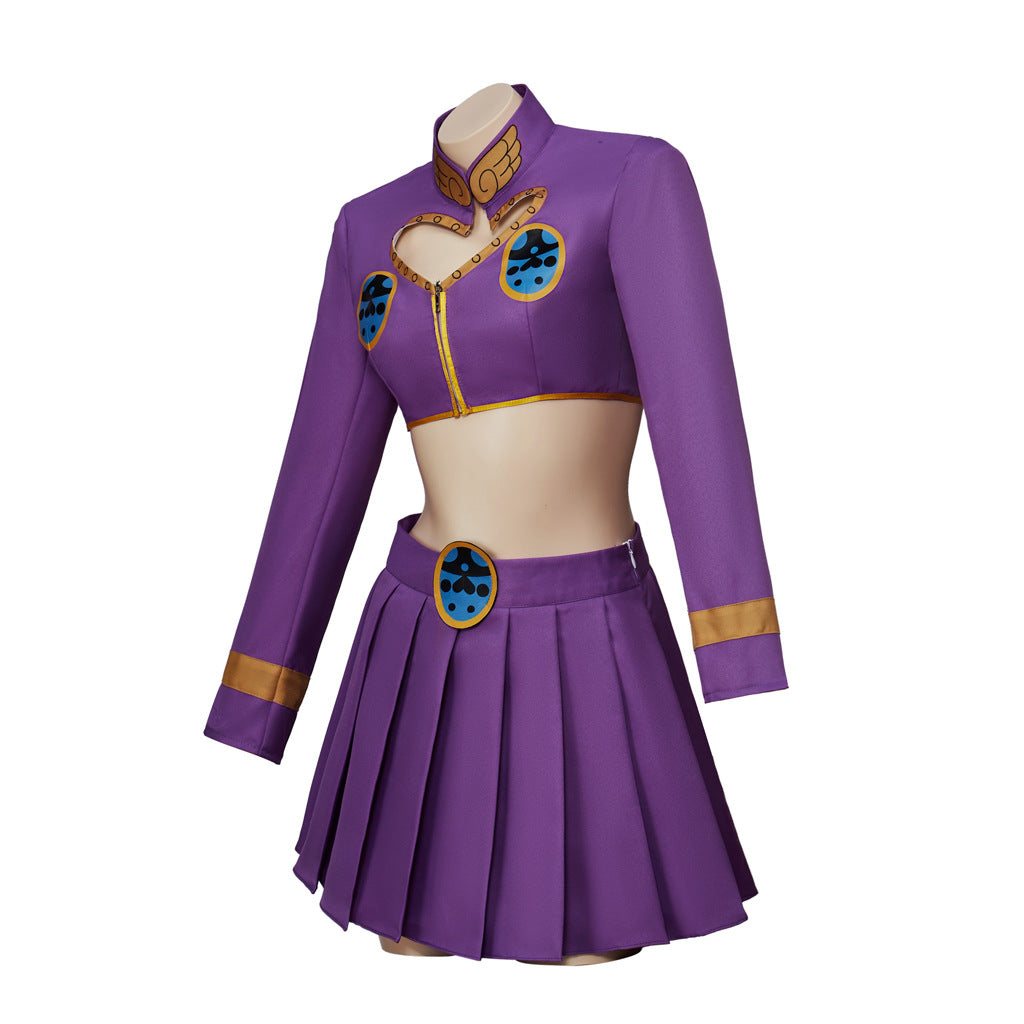 JOJO Yoshikage Kira Female Version Dress Costume Halloween Cosplay Outfit