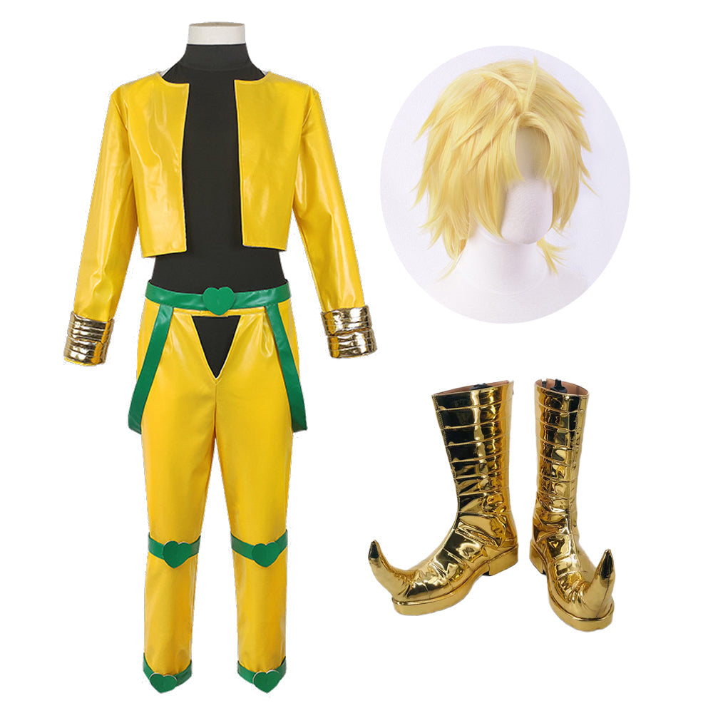 JOJO Dio Brando Costume+Wigs+Boots Full Set Halloween Costume Outfit