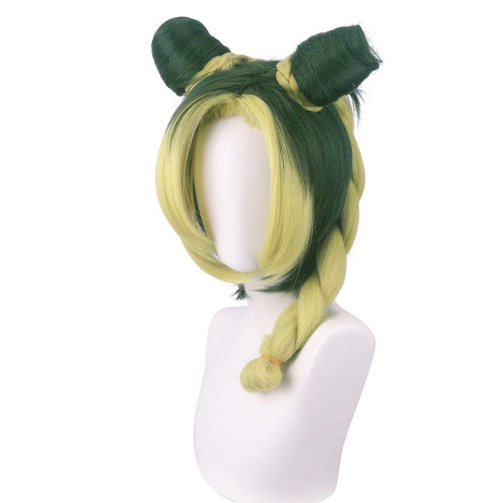 JOJO Jolyne Cujoh Blue Dress Costume+Wigs Halloween Cosplay Outfit
