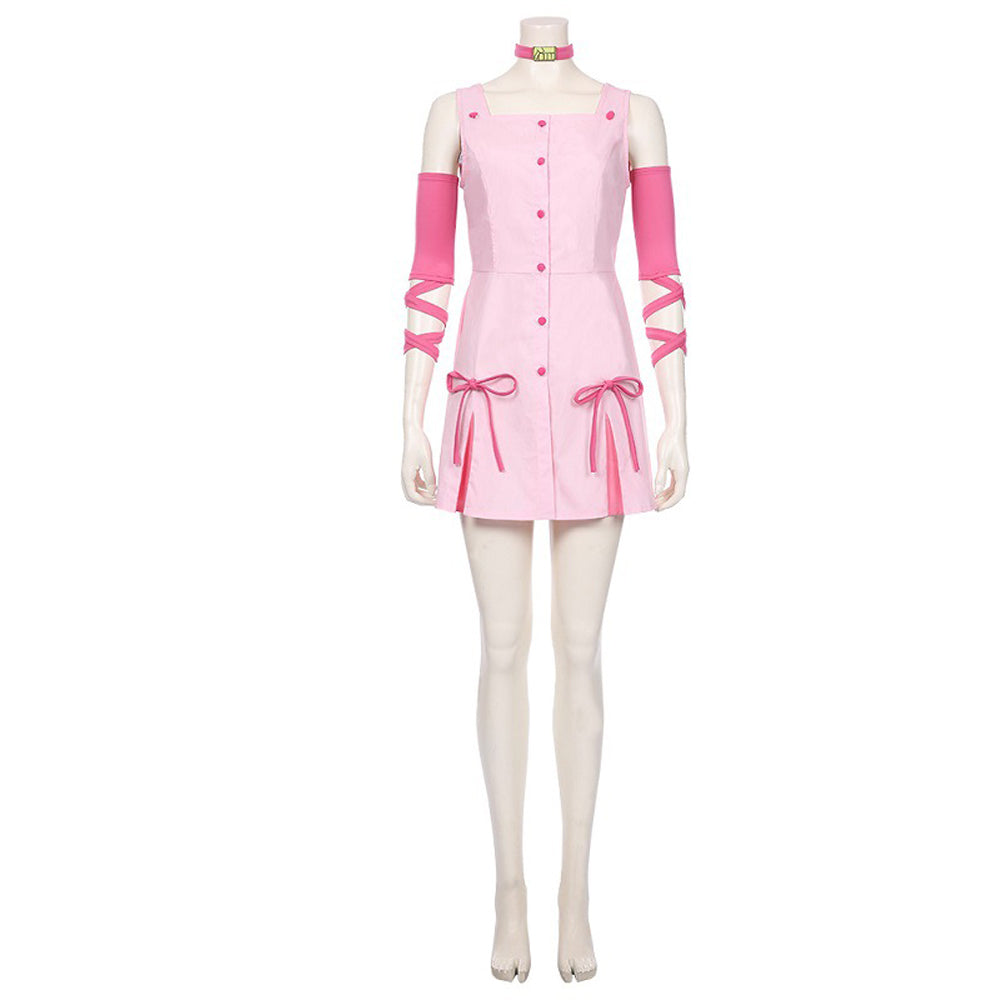 JOJO Reimi Sugimoto Costume Pink Dress Halloween Cosplay Outfit