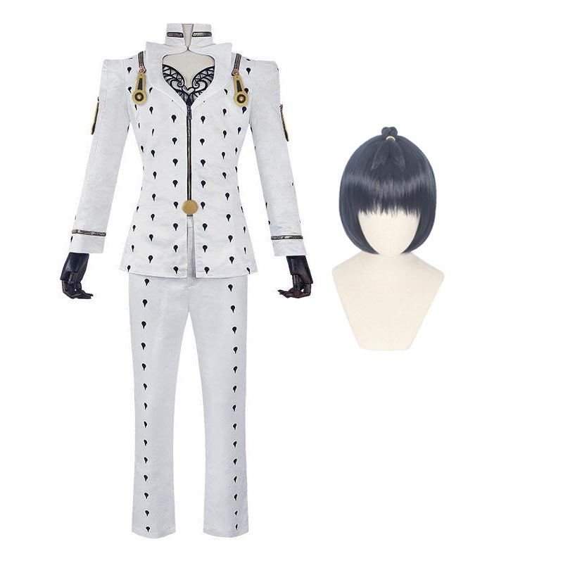 JOJO Bruno Bucciarati Full Set Cosplay Costume Suit With Wigs Halloween Costume