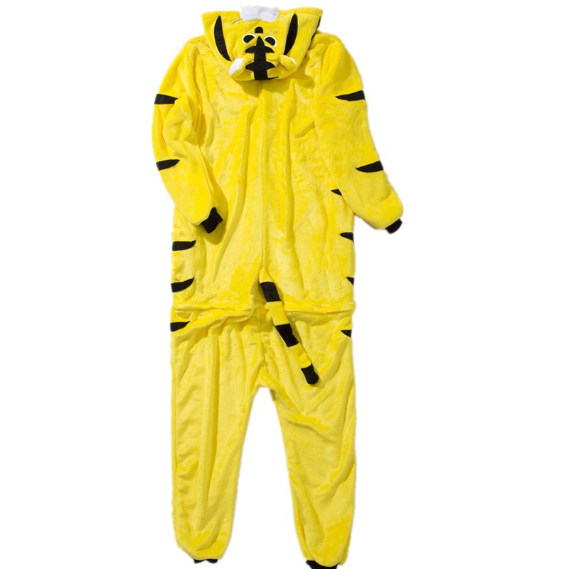 Kigurumi Animal Onesies Yellow Tiger Hoodie Pajamas