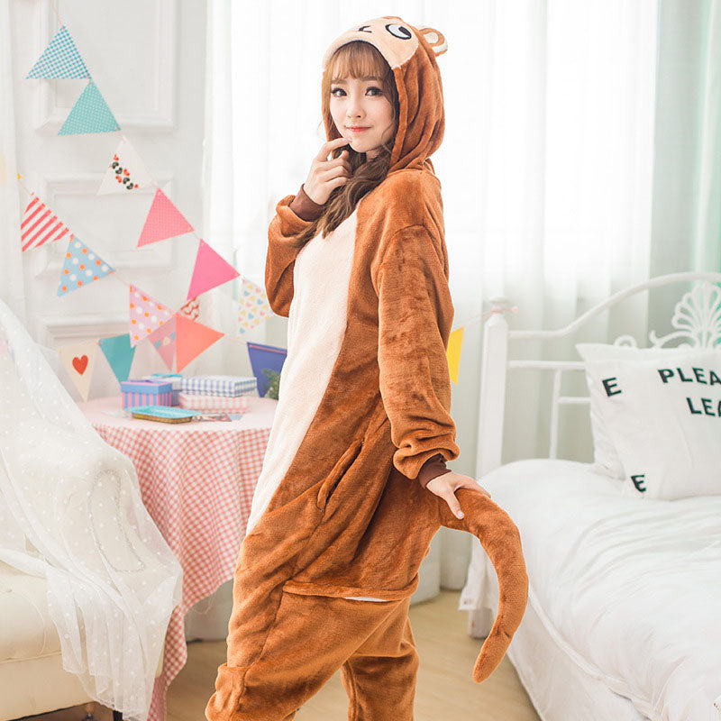 Money Kigurumi Animal Onesies Monkey Hoodie Pajamas