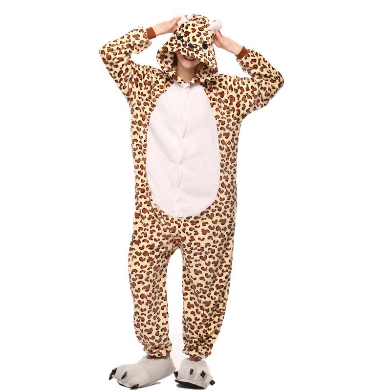 Kigurumi Animal Onesies leopard bear Hoodie Pajamas