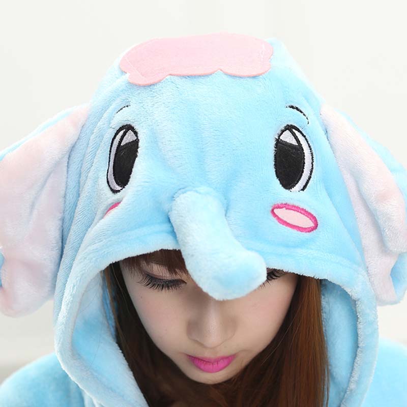 Kigurumi Animal Onesies Elephant Hoodie Pajamas