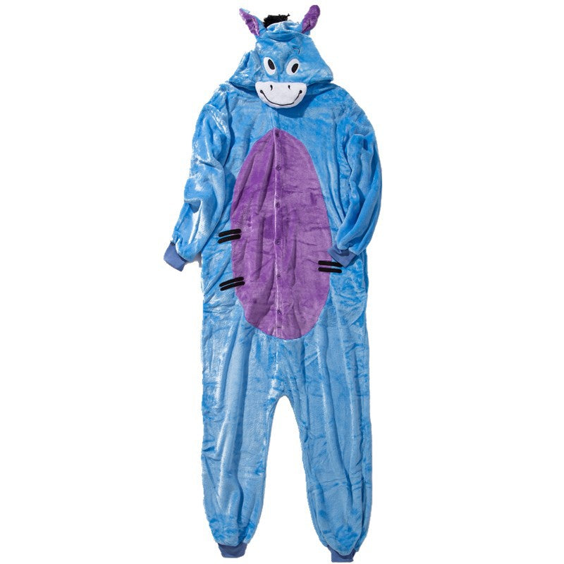 Kigurumi Animal Onesies Winnie the Pooh Eeyore Donkey Hoodie Pajamas