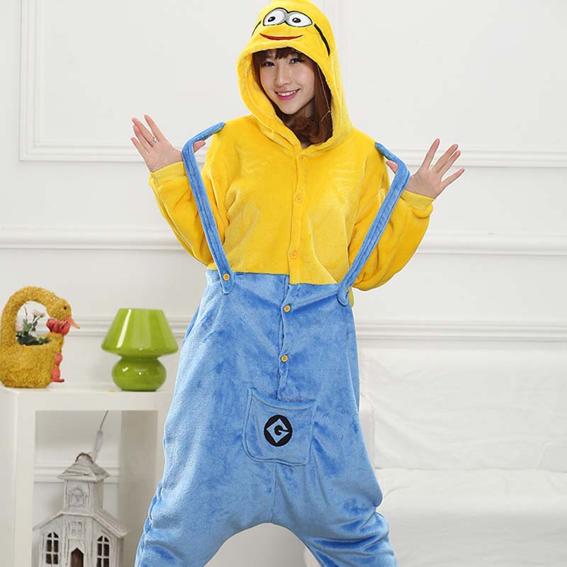 Kigurumi Animal Onesies Minions Hoodie Pajamas