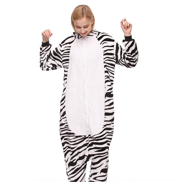 Kigurumi Animal Onesies Zebra Hoodie Pajamas