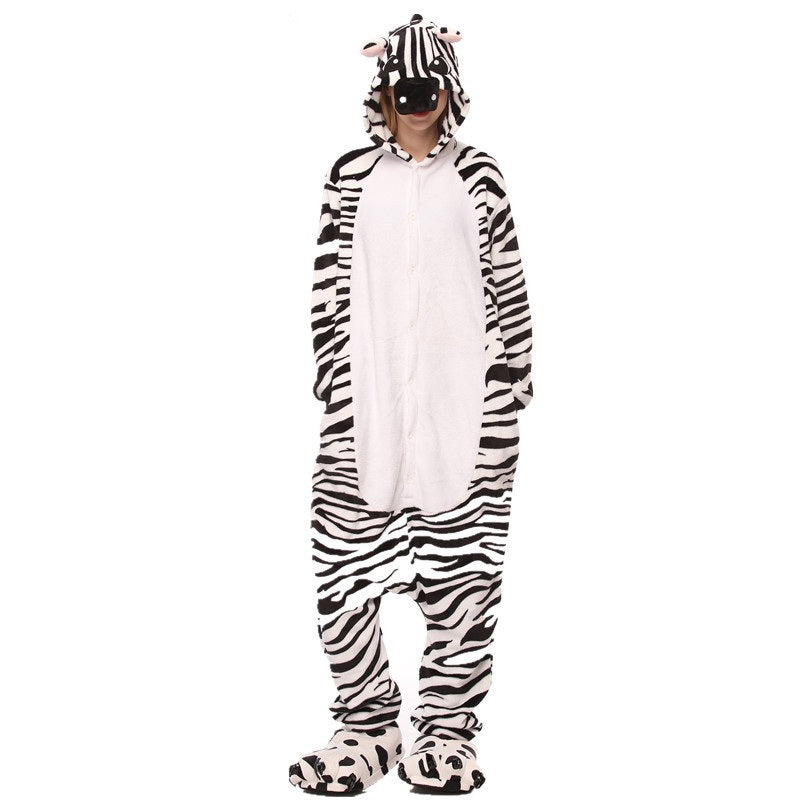 Kigurumi Animal Onesies Zebra Hoodie Pajamas