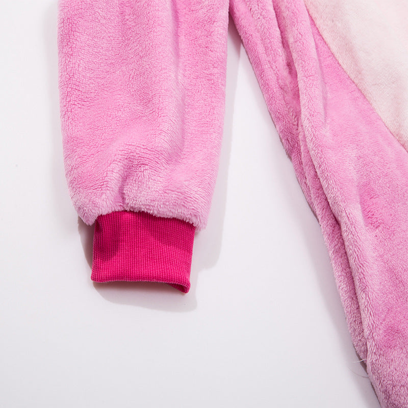 Kigurumi Animal Onesies Pink Stitch Hoodie Pajamas