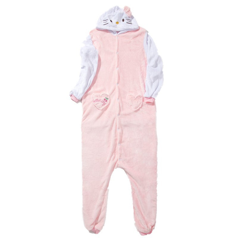 Kigurumi Animal Onesies Hello Kitty Hoodie Pajamas