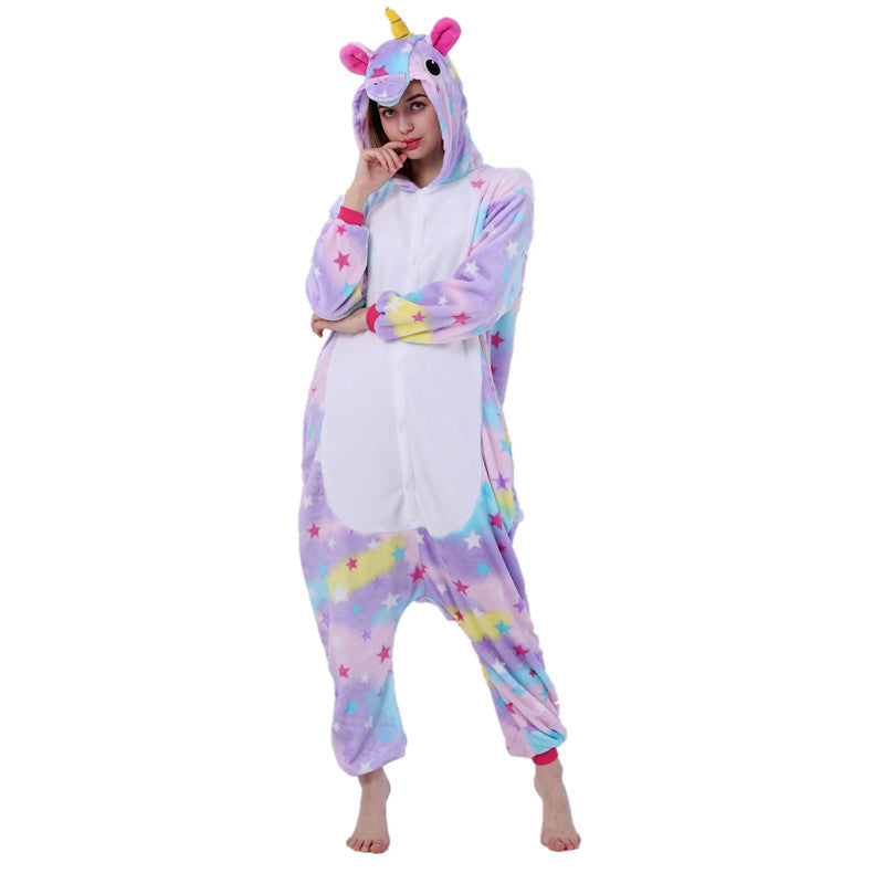 Kigurumi Animal Onesies Unicorn Hoodie Pajamas Purple