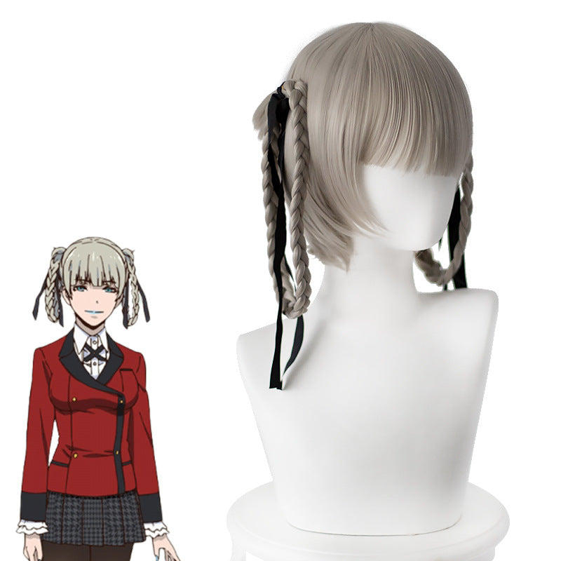Kakegurui Kirari Momobami Cosplay Wigs Halloween Costume Accessories