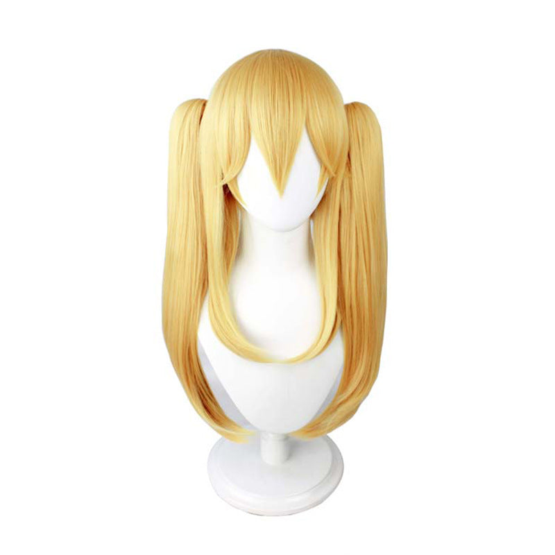 Kakegurui Mary Saotome Cosplay Wigs Blonde Two Ponytails Wigs
