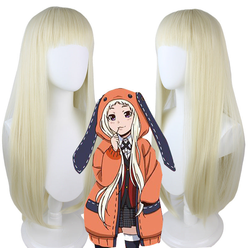Kakegurui Runa Yomozuki Full Set Costume+Wigs+Shoes Girls Women Halloween Cosplay Outfit Set