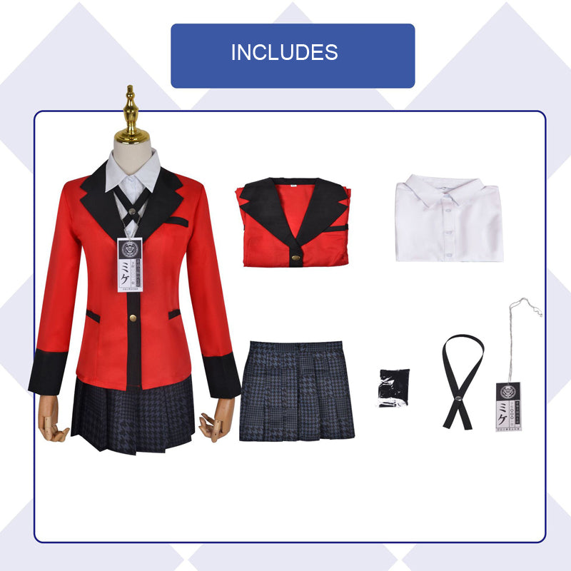 Kakegurui Kirari Momobami Cosplay Uniform Outfit Halloween Carnival Festival Cosplay Costume