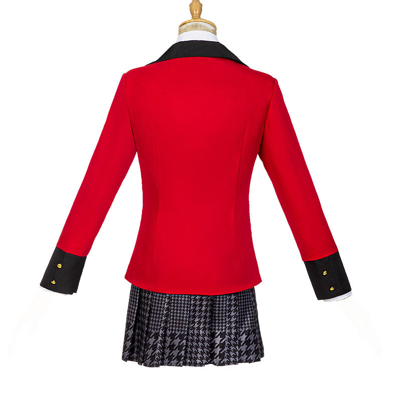 Kakegurui Mary Saotome Uniform Costume+Wigs+Shoes Whole Set Halloween Carnival Cosplay Outfit