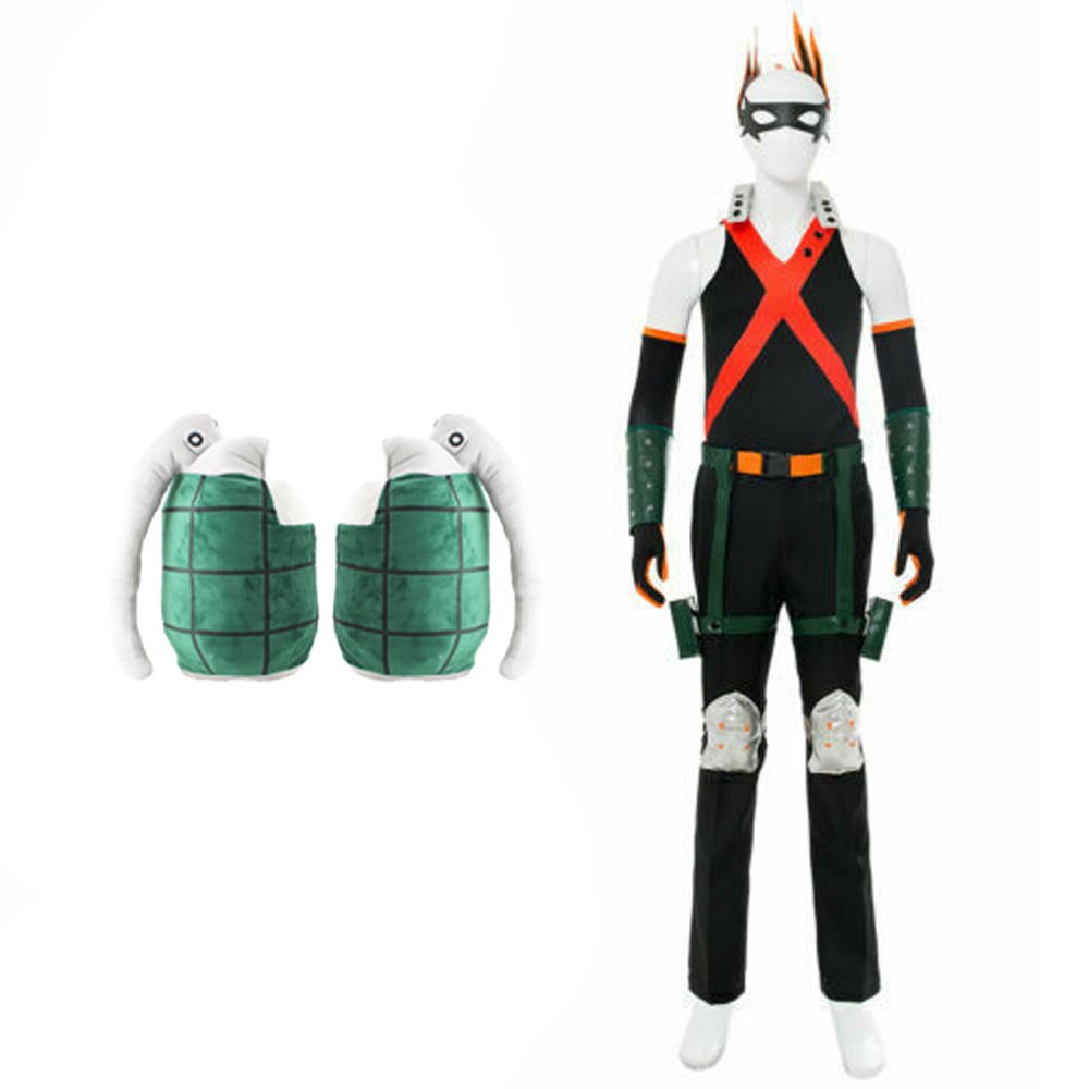 Katsuki Bakugo Hero Costume Kacchan Fighting Outfit Costume Full Set With Props