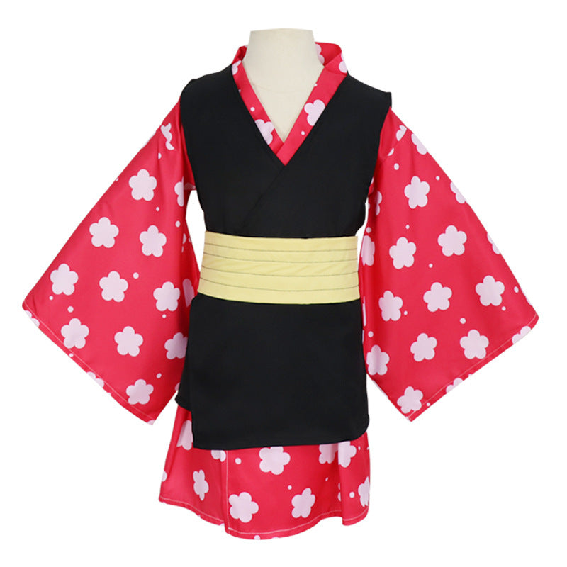 Kids/Adults Anime  Makomo Costume+Wigs+Mask+Shoes+Socks Whole Set Halloween Cosplay Outfit