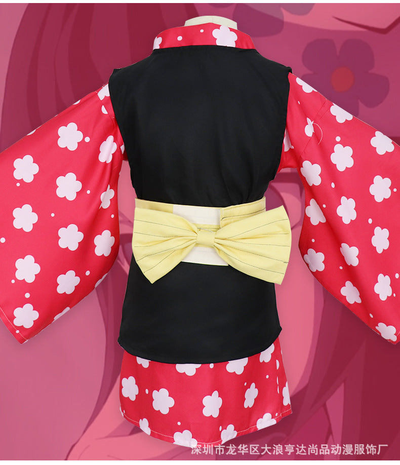 Kids/Adults Anime  Makomo Costume+Wigs+Mask+Shoes+Socks Whole Set Halloween Cosplay Outfit