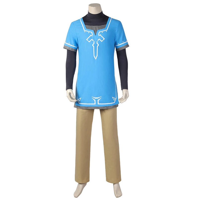 Kids/Adults Link Costume With Wigs Full Set Halloween Carnival Party Costume Outfit