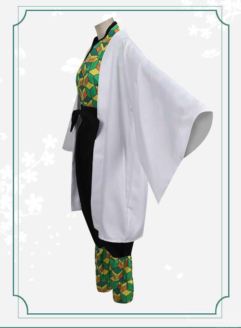 [Kids/Adults]Anime Sabito Cosplay Costume+Wigs+Shoes+Props+Socks Whole Set Halloween Costume