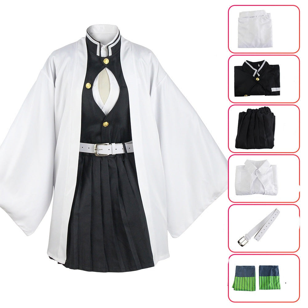 Anime Cosplay Mitsuri Kanroji Kids Version Costume Girls Halloween Cosplay Outfit Set
