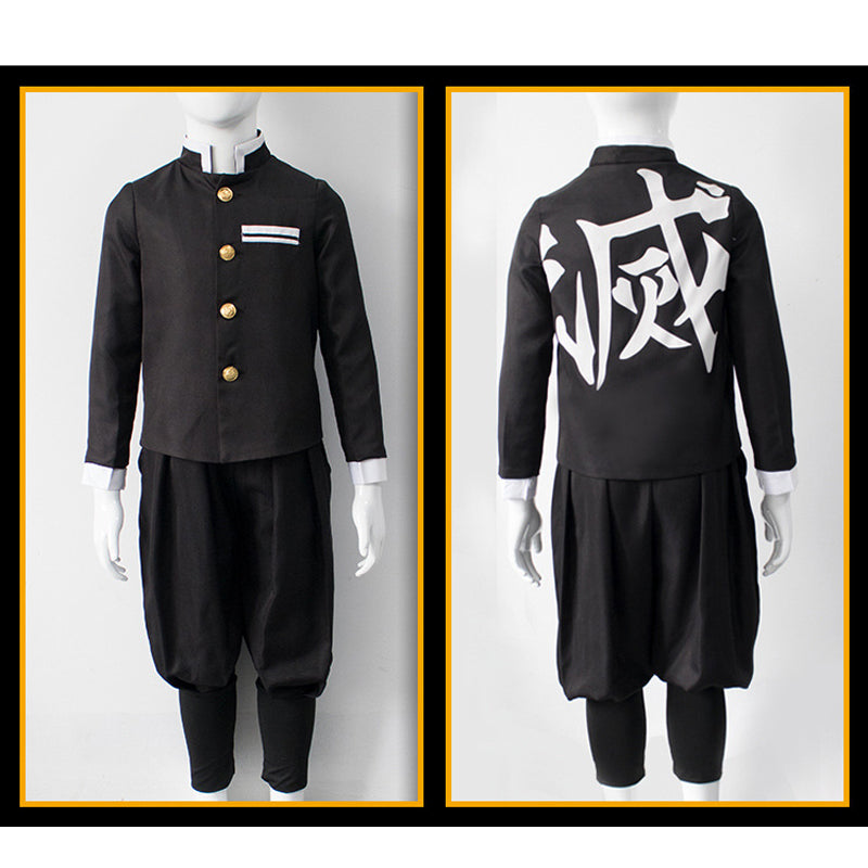 Kids Version Anime Giyu Tomioka Costume Child Boys Girls Cosplay Costume Set