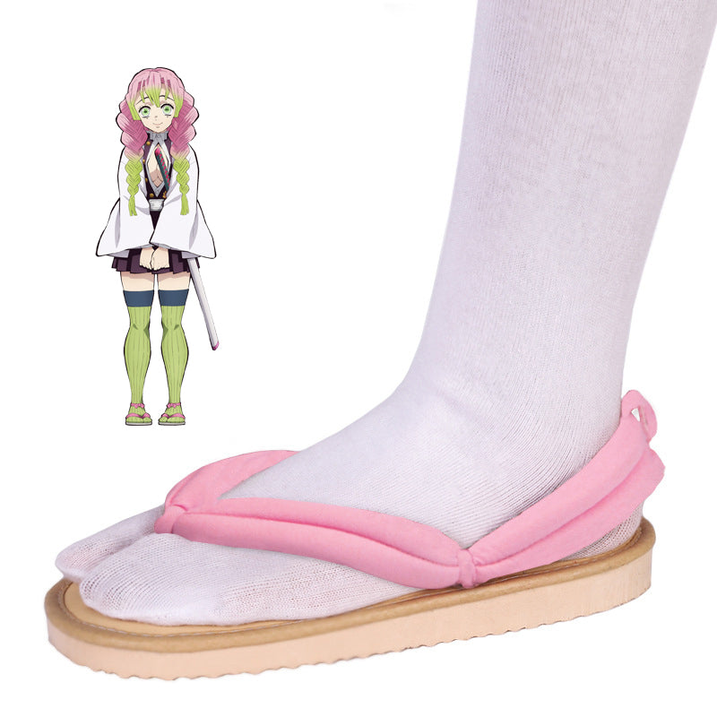 Kids Version Anime Mitsuri Kanroji Costume Full Set+Wigs+Shoes Halloween Carnival Outfit