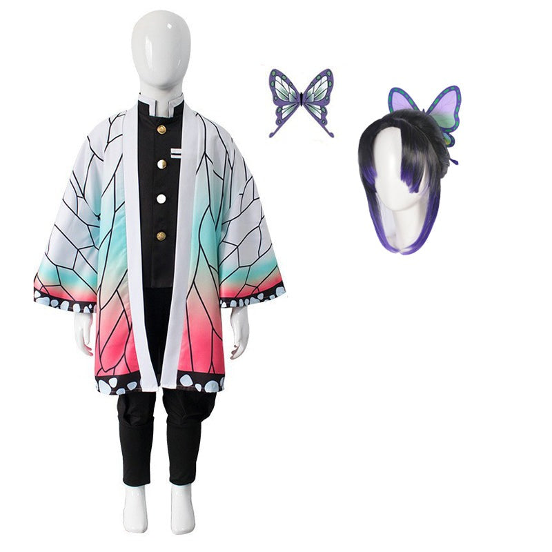 Kids Version Shinobu Kocho Costume Boys Girls Halloween Cosplay Outfit