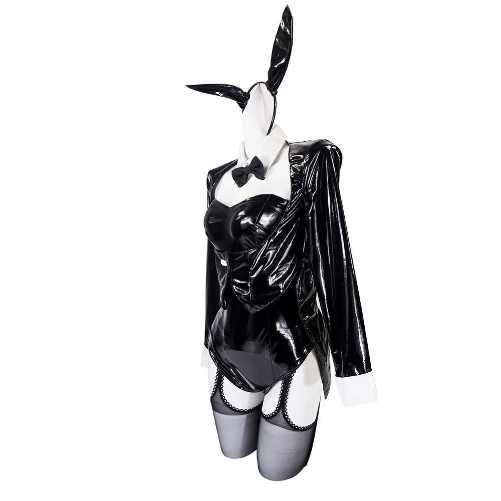 Kitagawa Marin Arisa Izayoi PU Leather Bunny Girl Cosplay Costume Outfit