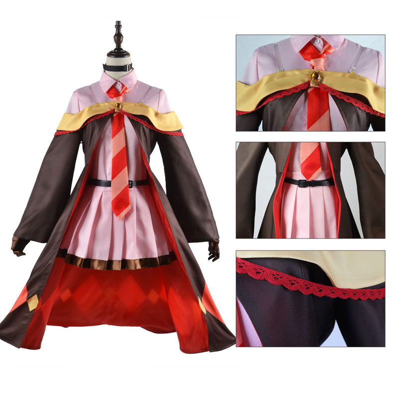 KonoSuba An Explosion on This Wonderful World! Megumin Costume Uniform With Wigs Full Set Halloween Carnival Costume