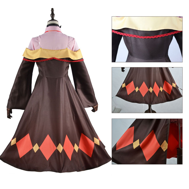 KonoSuba An Explosion on This Wonderful World! Megumin Costume Uniform With Wigs Full Set Halloween Carnival Costume