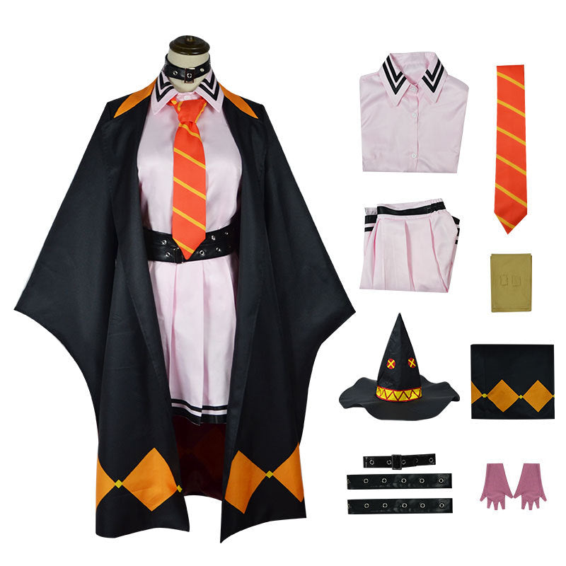 KonoSuba An Explosion on This Wonderful World! Megumin Costume Uniform With Wigs Full Set Halloween Carnival Costume