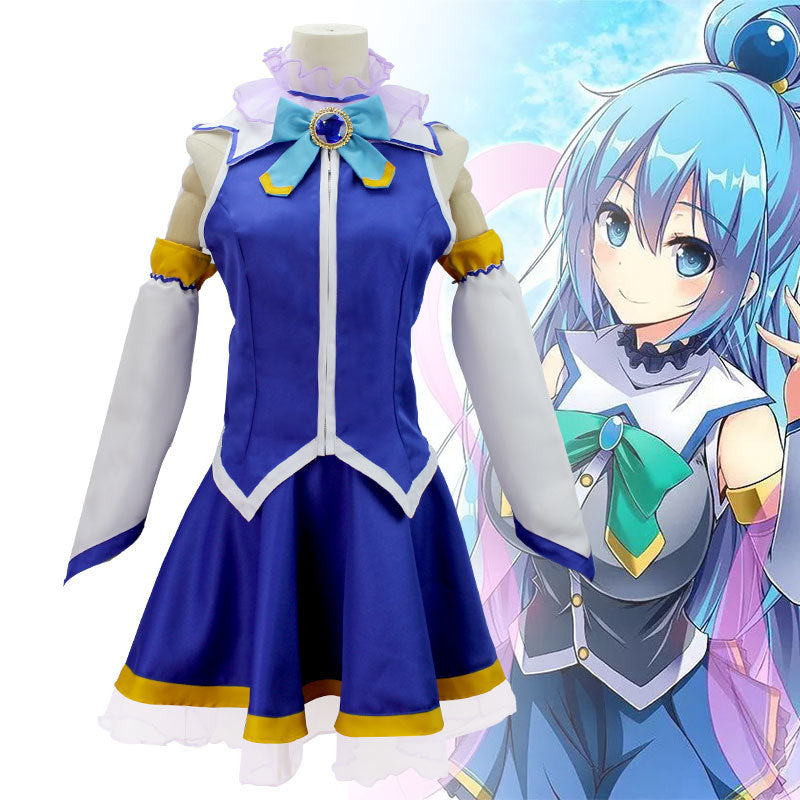 KonoSuba: God's Blessing on this Wonderful World! Aqua Cosplay Costume Halloween Cosplay Dress