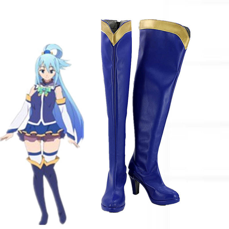 KonoSuba: God's Blessing on this Wonderful World! Aqua Cosplay Shoes Blue Boots