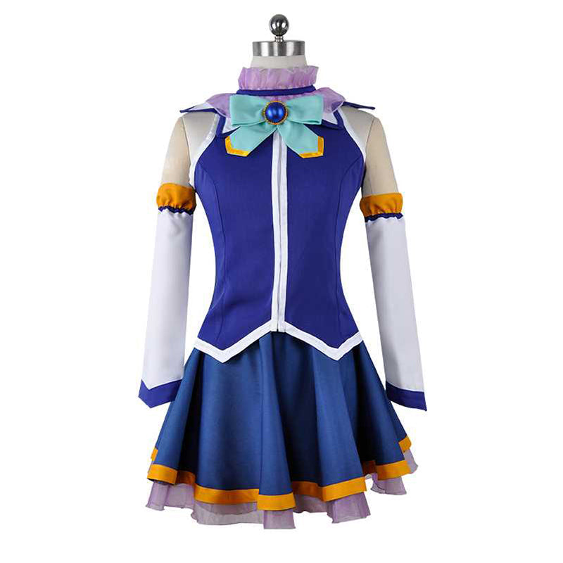 KonoSuba: God's Blessing on this Wonderful World! Aqua Costume And Wigs Full Set Halloween Carnival Costume Outfit