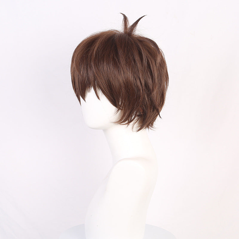 KonoSuba: God's Blessing on this Wonderful World! Satou Kazuma Cosplay Wigs Brown Short Wigs