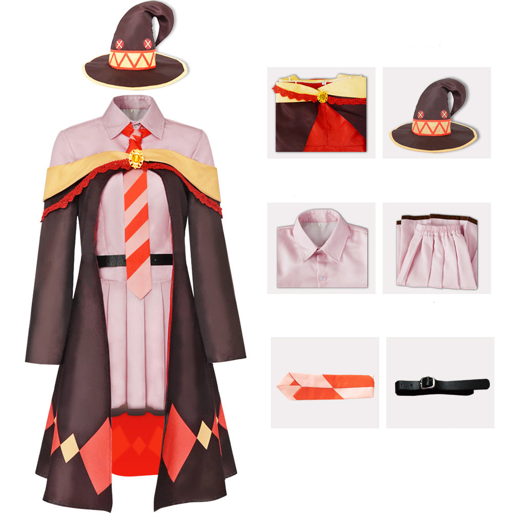 KonoSuba An Explosion on This Wonderful World! Megumin Whole Set Costume With Wigs and Boots Halloween Costume Set