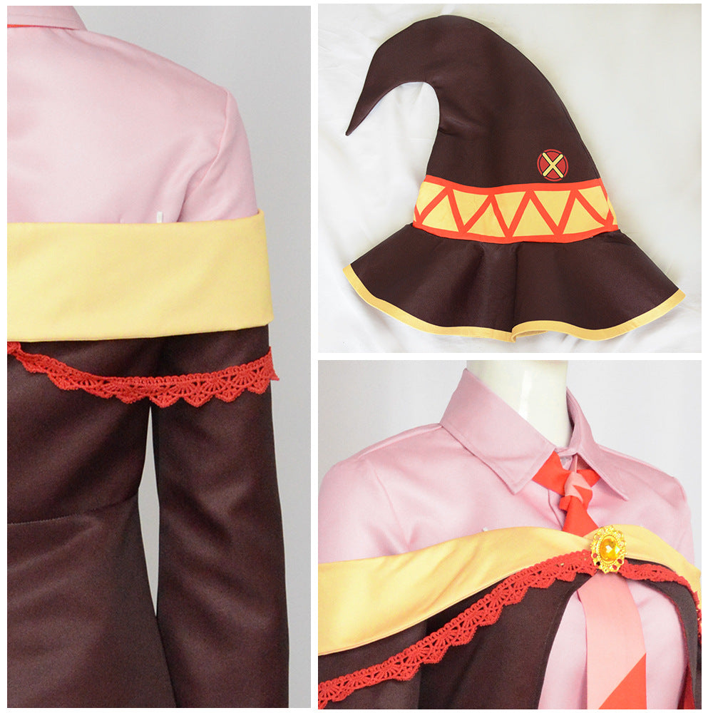 KonoSuba An Explosion on This Wonderful World! Megumin Whole Set Costume With Wigs and Boots Halloween Costume Set