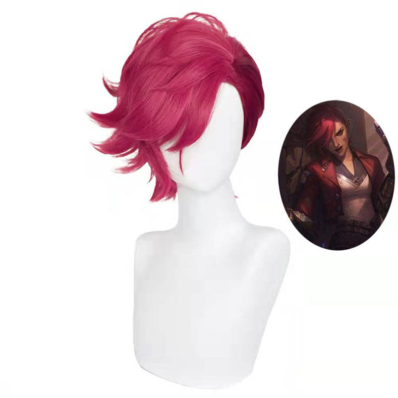 League of Legends Arcane Vi Cosplay Wigs Cosplay Accessories