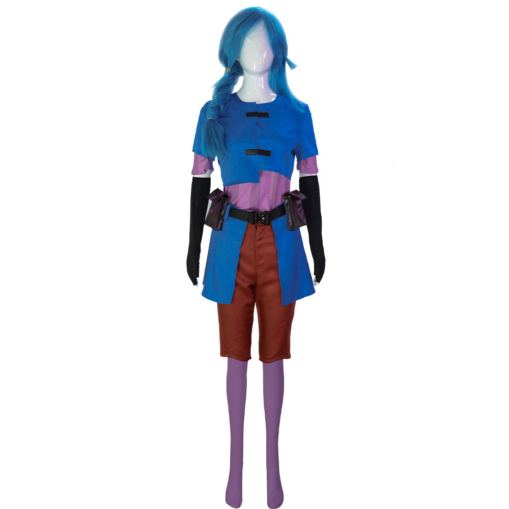 League of Legends LOL Costume Jinx Childhood Costume Halloween Party Costume Outfit