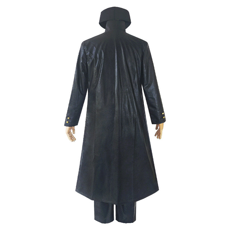 JOJO Jotaro Kujo Cosplay Costume Black Uniform With Cloak and Hat