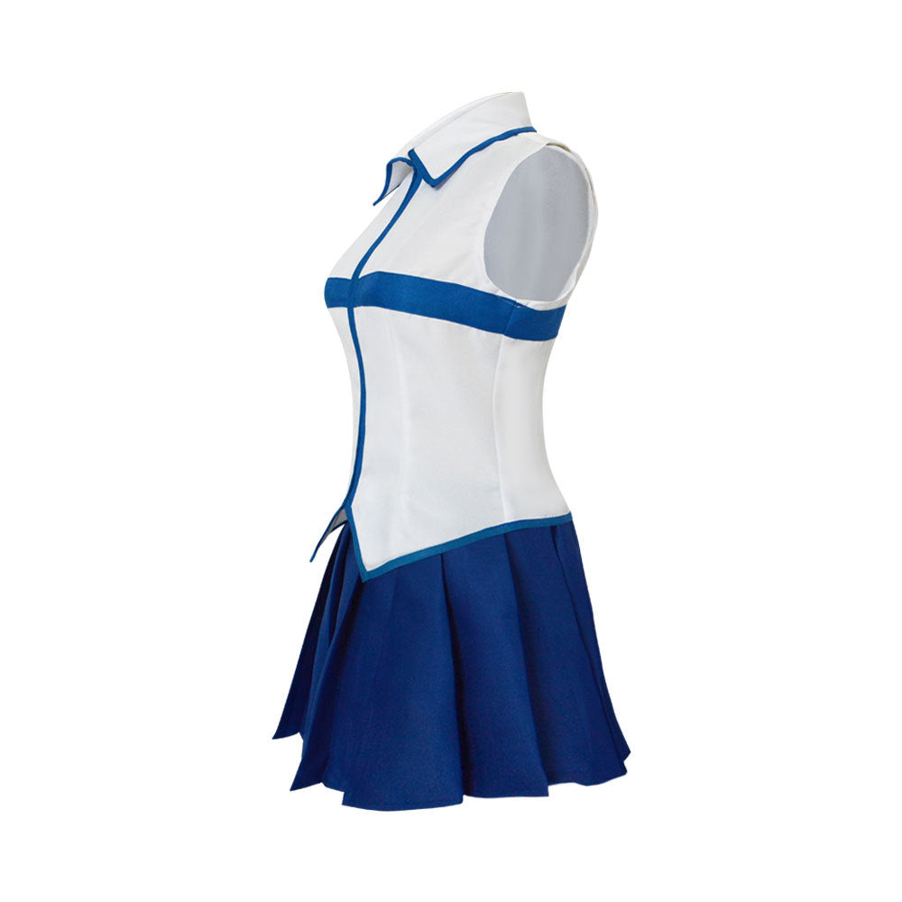 Lucy Heartfilia Blue Skirt Uniform Costume Halloween Cosplay Outfit