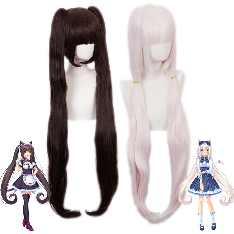 Nekopara Chocola Vanilla Cosplay Wigs Halloween Cosplay Accessories