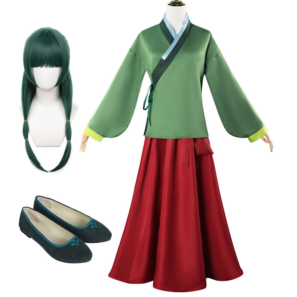 Maomao Full Set Costume With Wigs and Shoes The Apothecary Diaries Halloween Carnival Cosplay Outfit Set